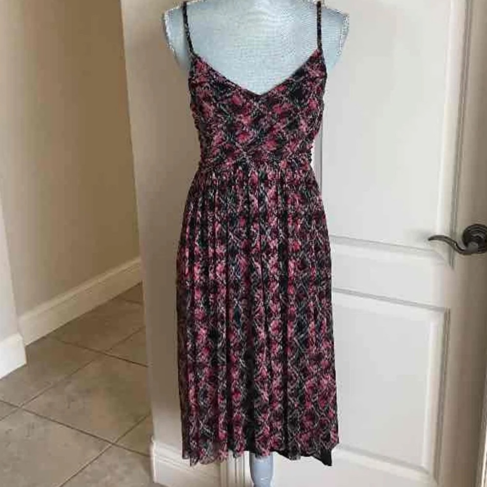 Free People Floral Mesh Hi Low Strappy Dress size M